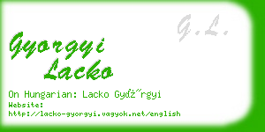 gyorgyi lacko business card